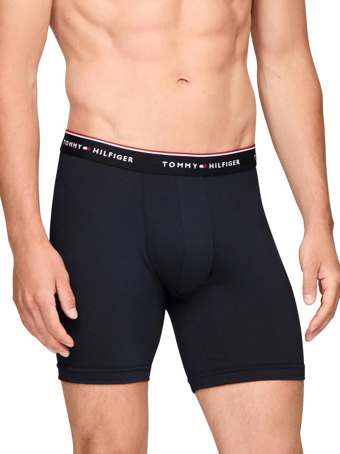 imageTommy Hilfiger Mens Micro Classics Boxer Brief 3PackDesert Sky Anchor PrintPrimary RedDesert Sky