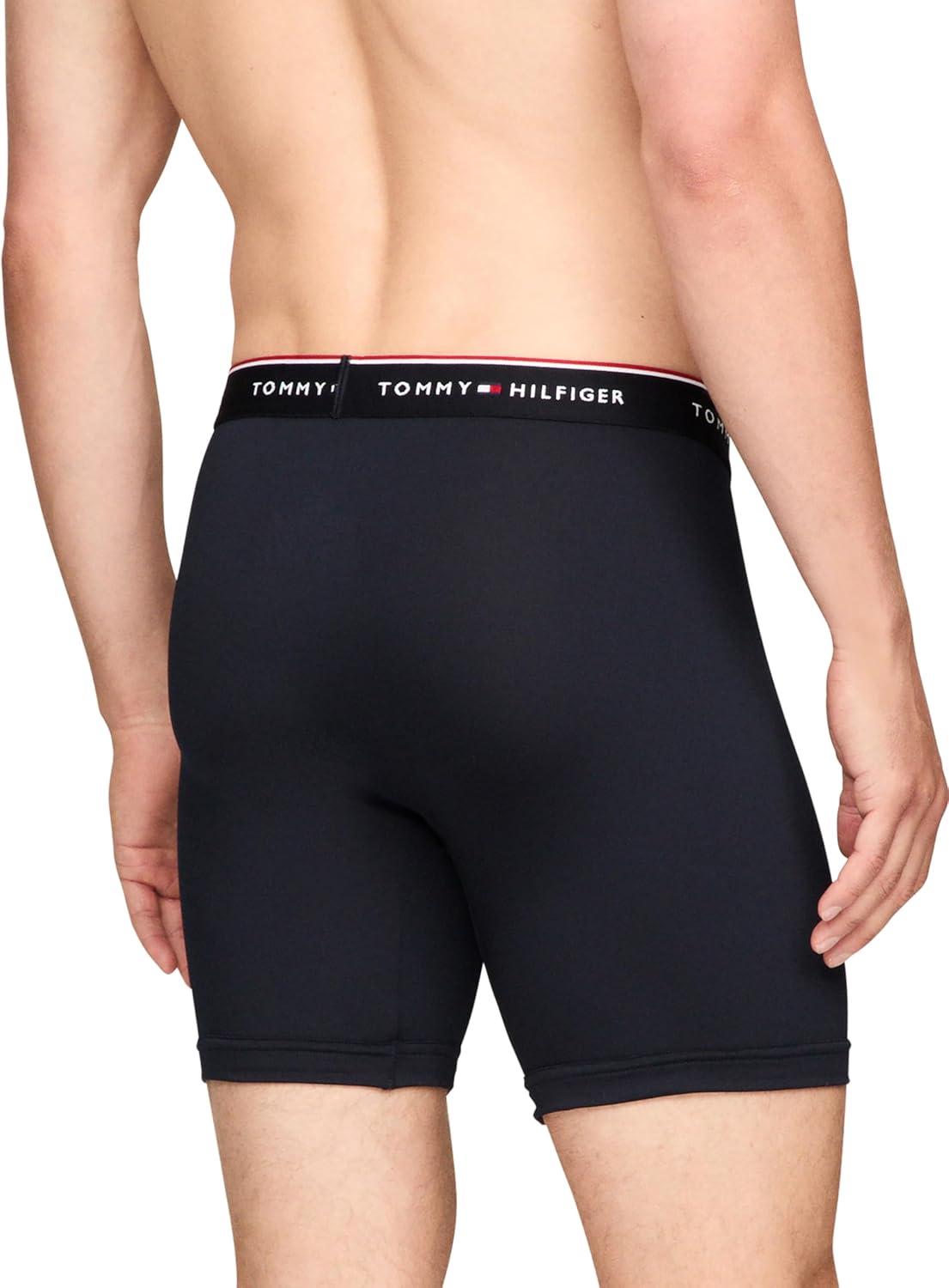 imageTommy Hilfiger Mens Micro Classics Boxer Brief 3PackDesert Sky Anchor PrintPrimary RedDesert Sky