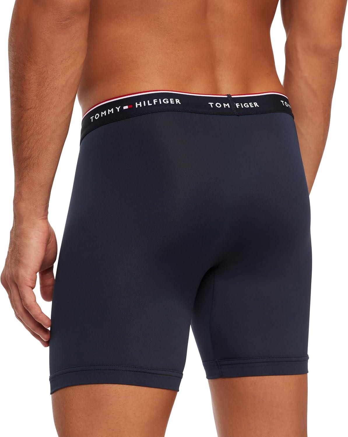 imageTommy Hilfiger Mens Micro Classics Boxer Brief 3PackMahogany Navy Grey Heather