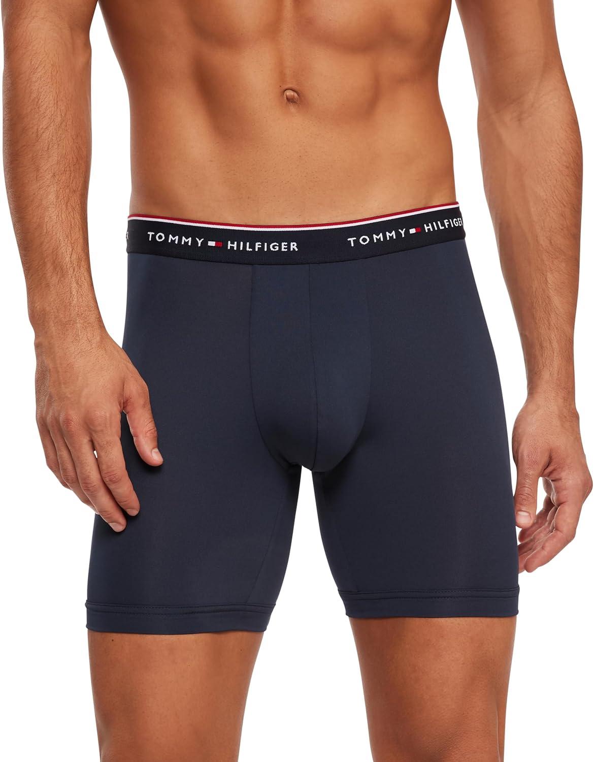 imageTommy Hilfiger Mens Micro Classics Boxer Brief 3PackMahogany Navy Grey Heather