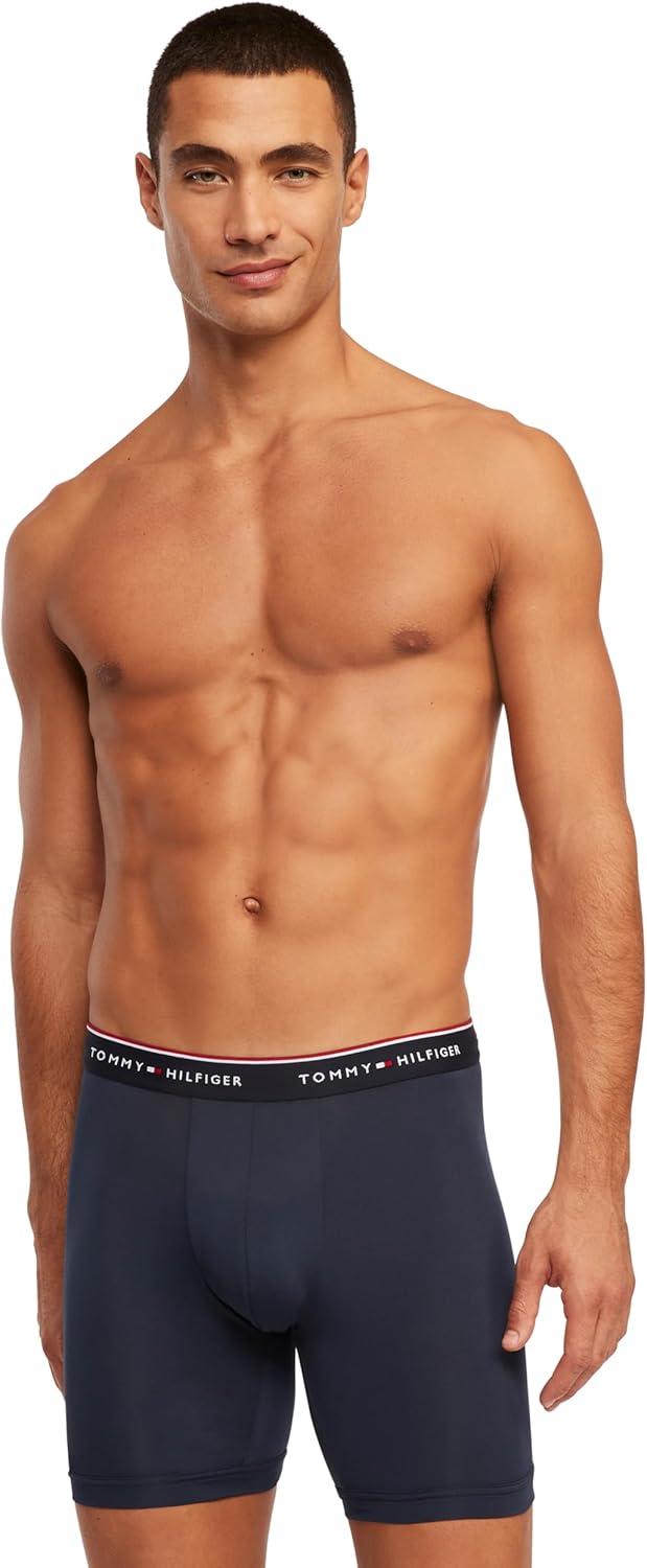 imageTommy Hilfiger Mens Micro Classics Boxer Brief 3PackMahogany Navy Grey Heather