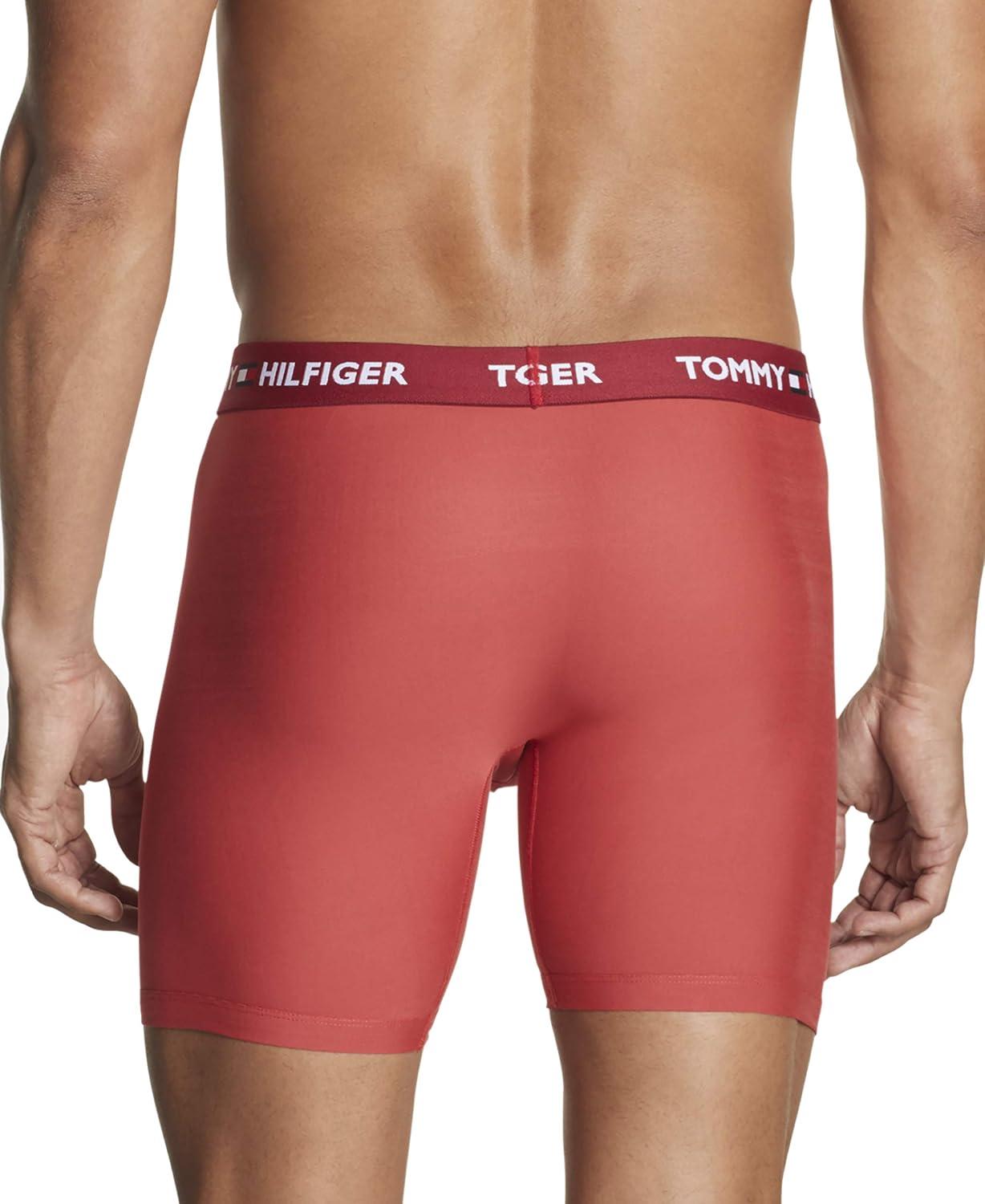 imageTommy Hilfiger Mens Micro Classics Boxer Brief 3PackNavy BlazerFaiencewhite StripeCardinal