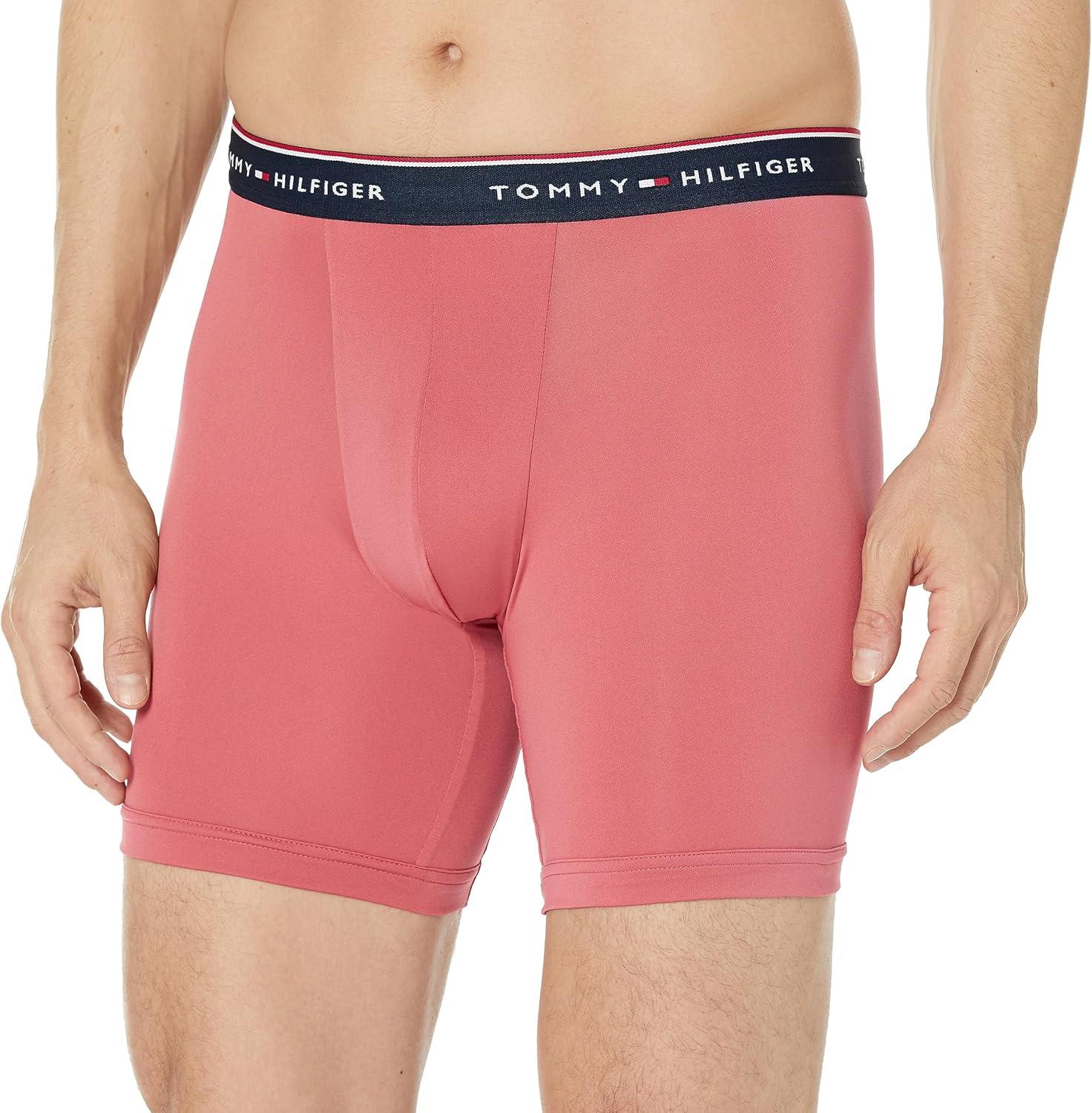 imageTommy Hilfiger Mens Micro Classics Boxer Brief 3PackRose Blue Logo Print Navy