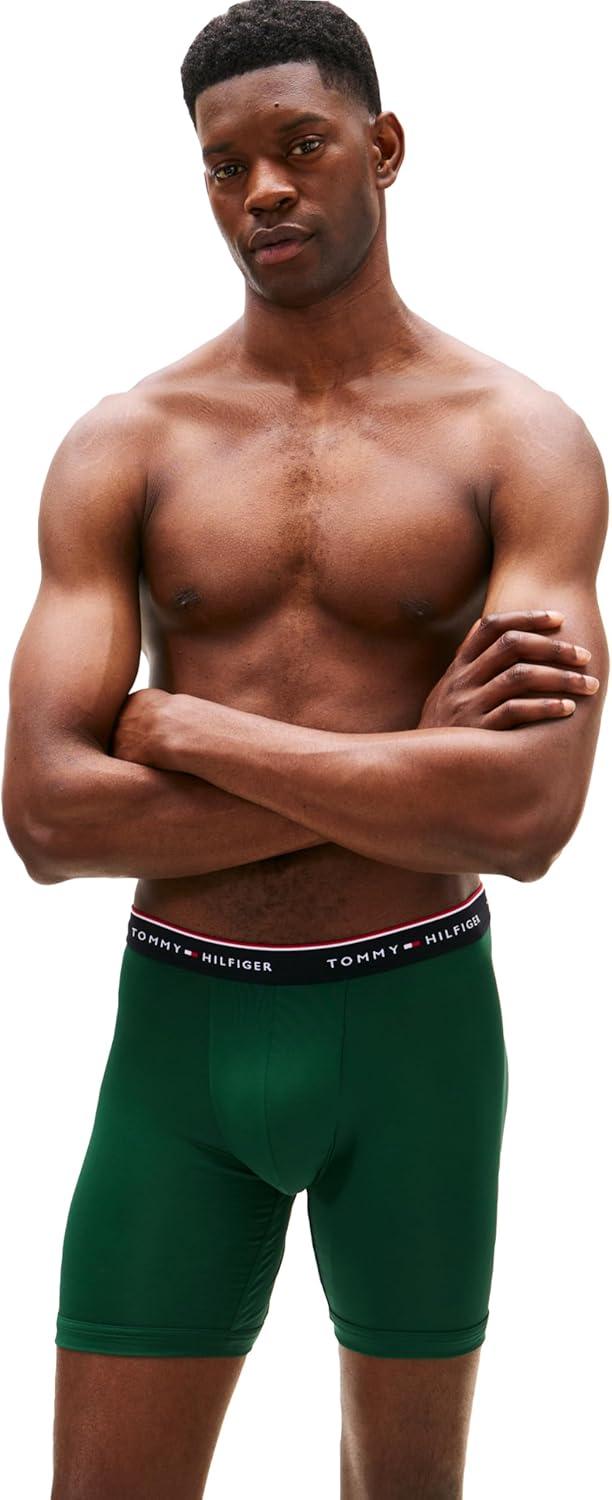 imageTommy Hilfiger Mens Micro Classics Boxer Brief 3PackSpruce W Navy Wb Grey Heather Navy W Spruce Wb