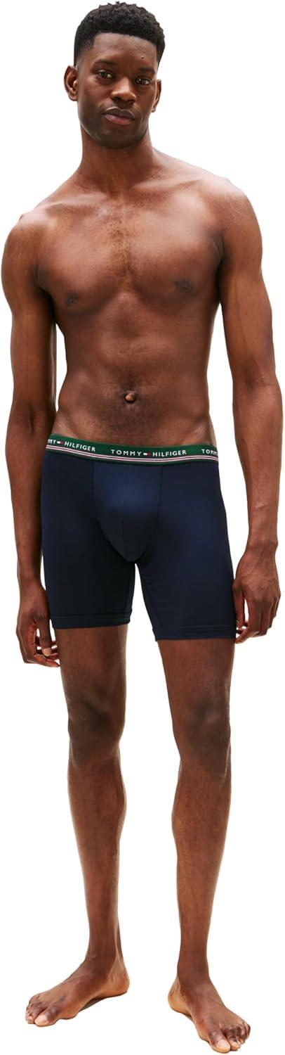 imageTommy Hilfiger Mens Micro Classics Boxer Brief 3PackSpruce W Navy Wb Grey Heather Navy W Spruce Wb