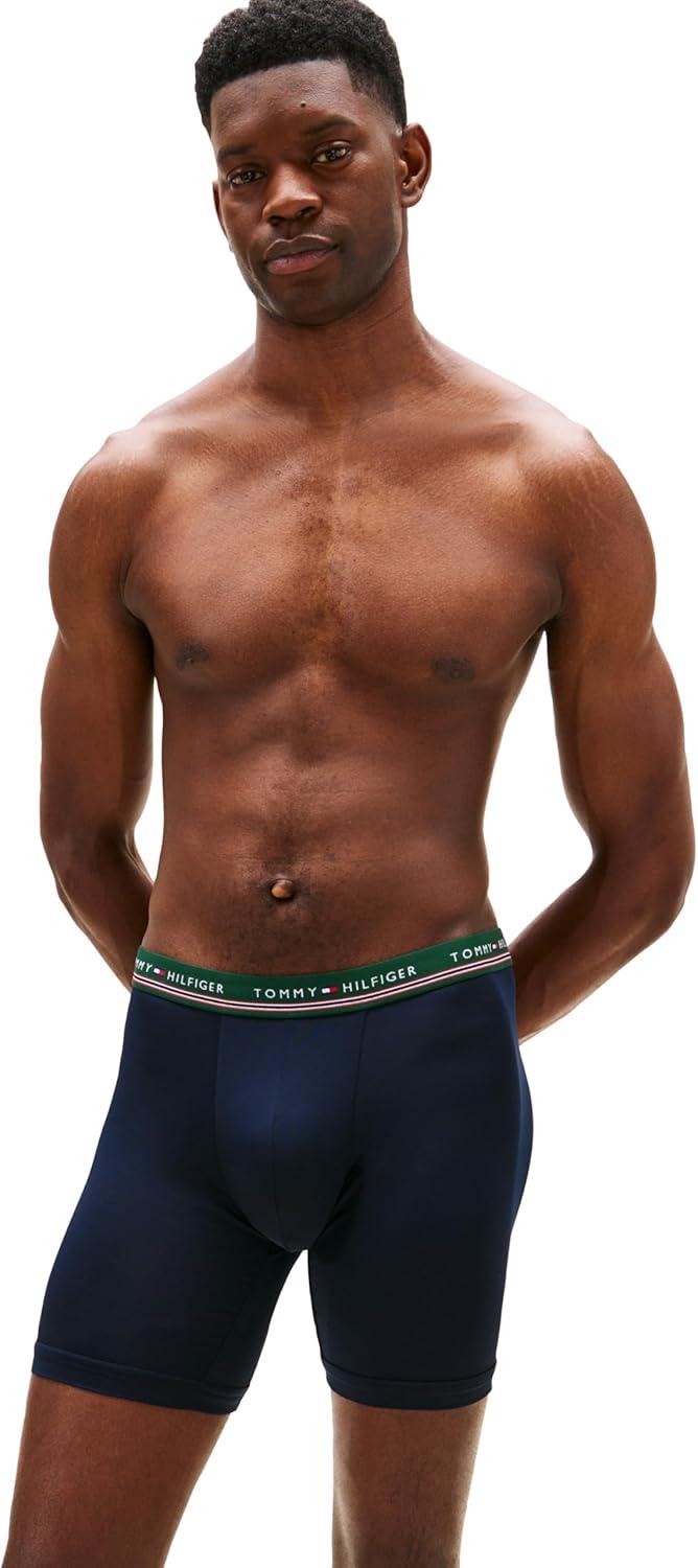 imageTommy Hilfiger Mens Micro Classics Boxer Brief 3PackSpruce W Navy Wb Grey Heather Navy W Spruce Wb