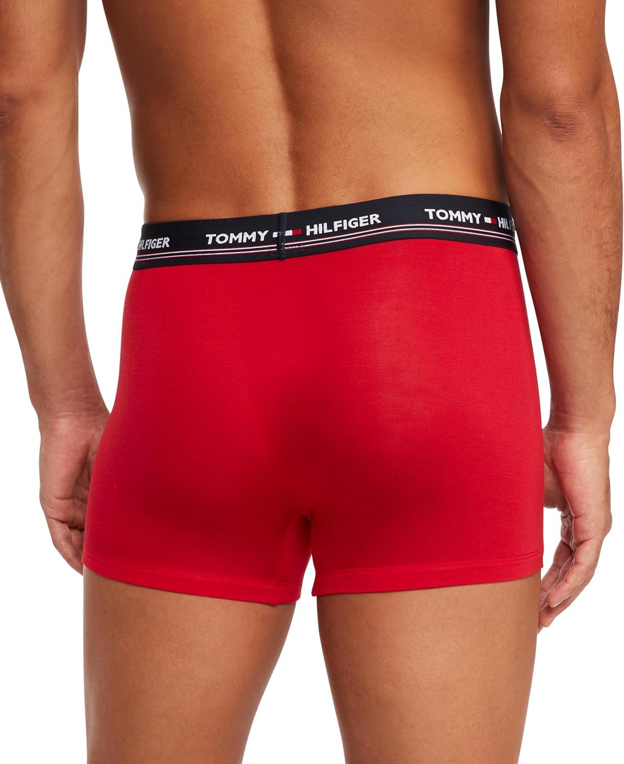 imageTommy Hilfiger Mens Modal 3pack TrunkMahogany True Blue Navy