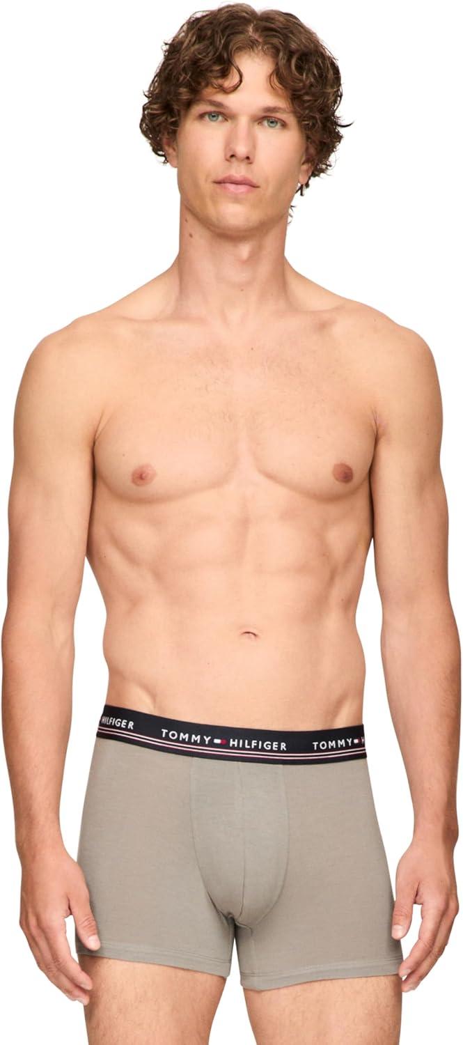 imageTommy Hilfiger Mens Modal 3pack TrunkPearl Grey Black Black