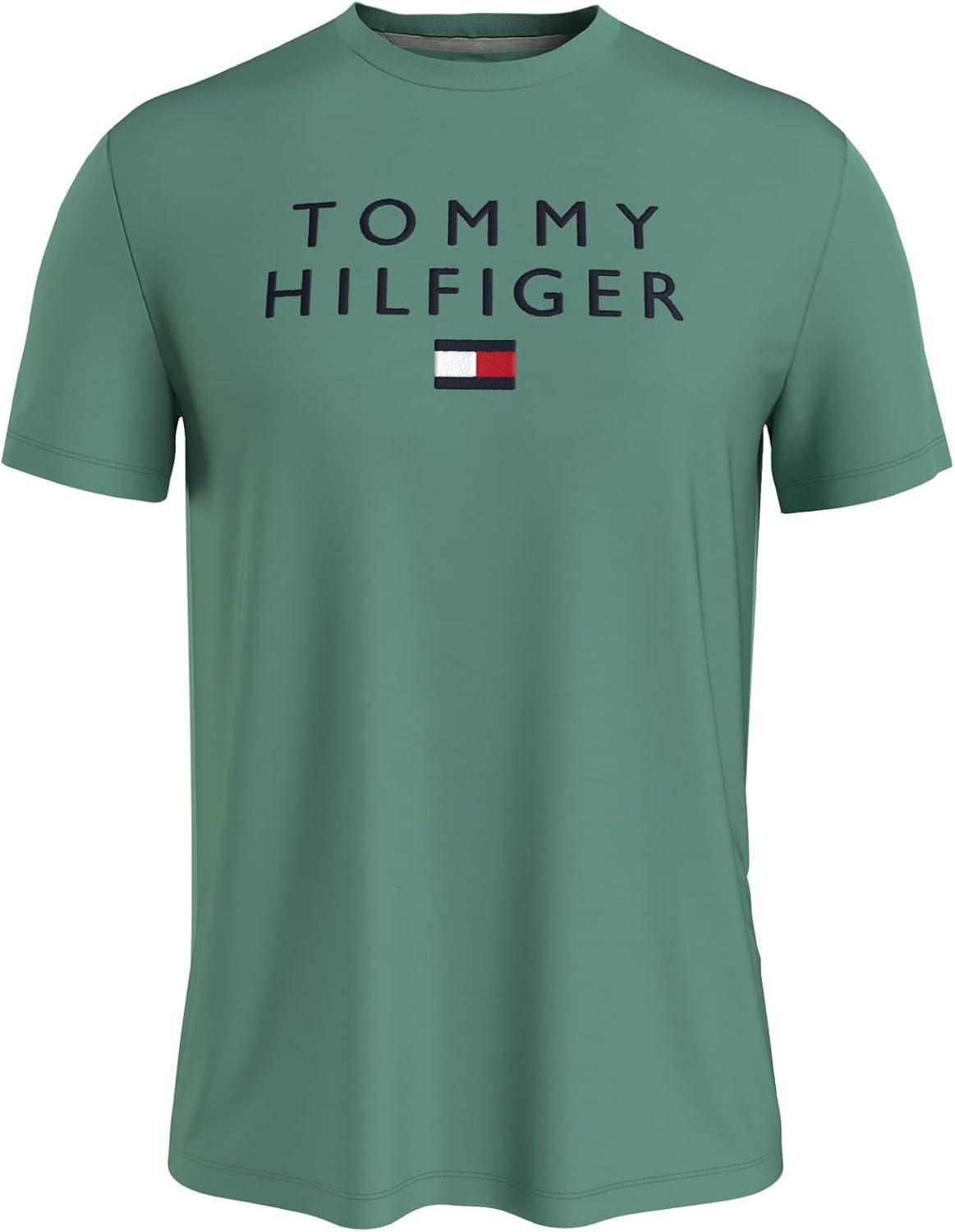 imageTommy Hilfiger Mens Modern Essentials Short Sleeve Crewneck UndershirtCamp Green