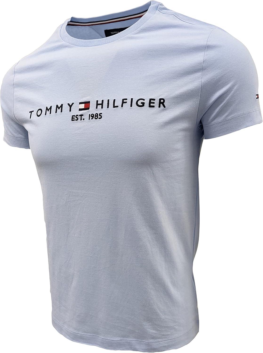 imageTommy Hilfiger Mens Modern Essentials Short Sleeve Crewneck UndershirtLight Blue 1985