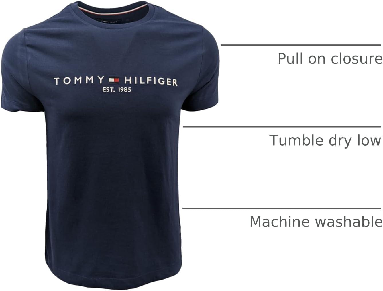 imageTommy Hilfiger Mens Modern Essentials Short Sleeve Crewneck UndershirtNavy 1985