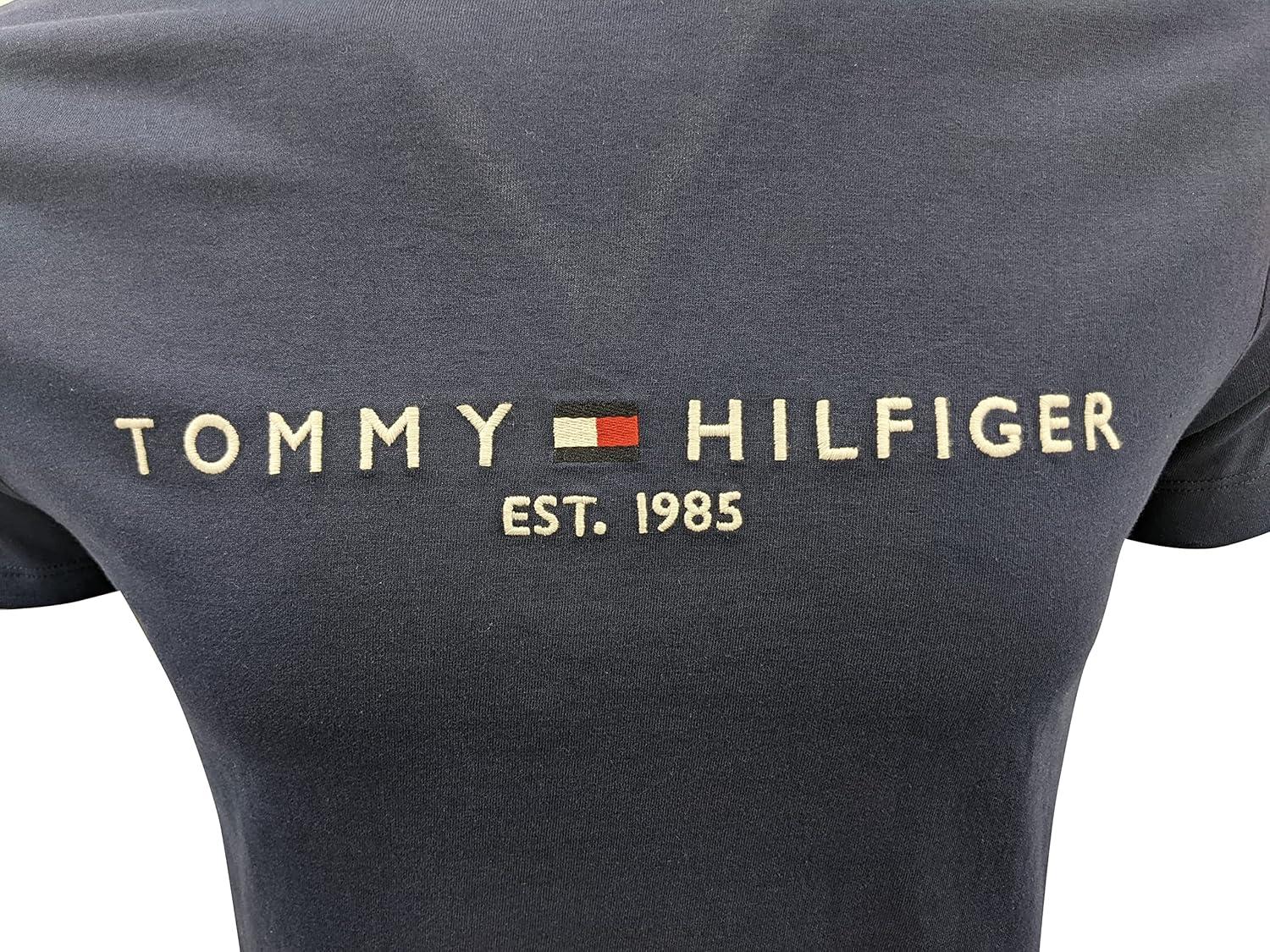 imageTommy Hilfiger Mens Modern Essentials Short Sleeve Crewneck UndershirtNavy 1985