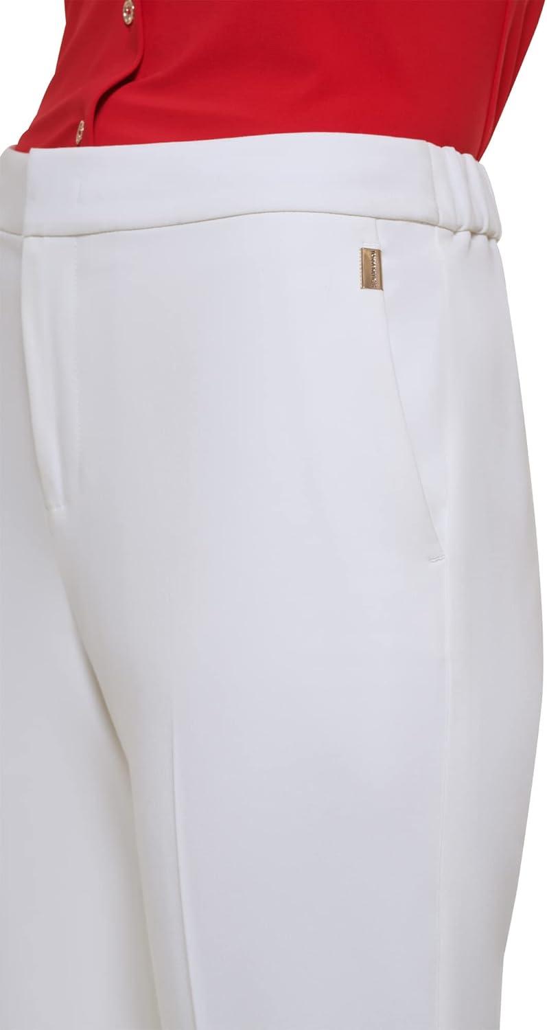 imageTommy Hilfiger Solid Sutton Boot Leg TrousersIvory