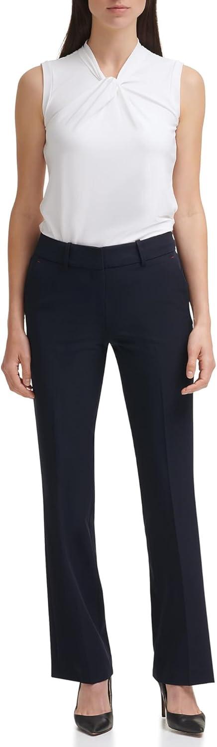 imageTommy Hilfiger Solid Sutton Boot Leg TrousersMidnight