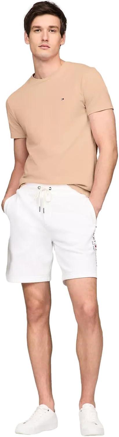 imageTommy Hilfiger TShirt Mens Crew Neck Tee Classic Fit Short Sleeve Solid ShirtBeige
