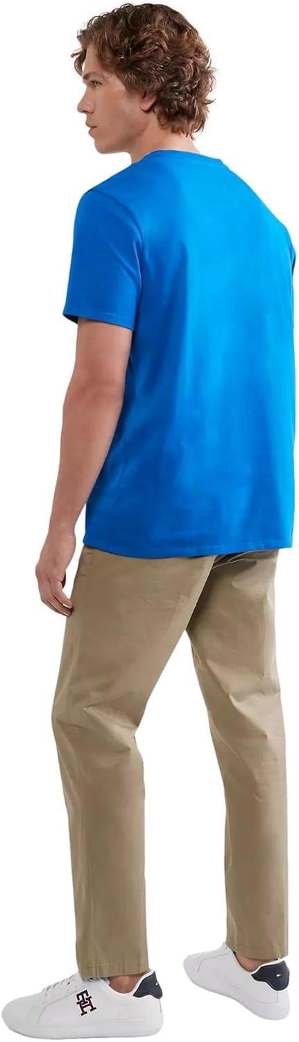 imageTommy Hilfiger TShirt Mens Crew Neck Tee Classic Fit Short Sleeve Solid ShirtBio Blue