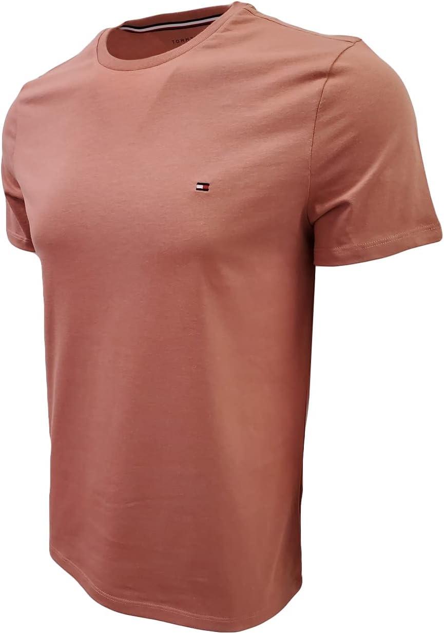 imageTommy Hilfiger TShirt Mens Crew Neck Tee Classic Fit Short Sleeve Solid ShirtDeep Pink