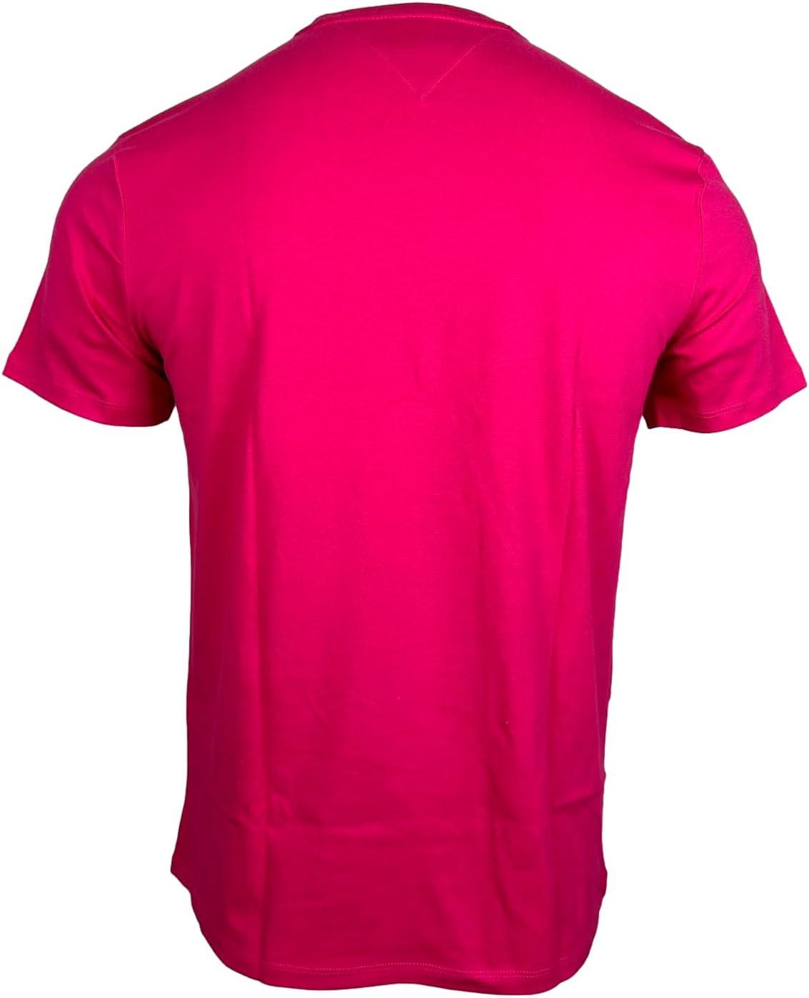 imageTommy Hilfiger TShirt Mens Crew Neck Tee Classic Fit Short Sleeve Solid ShirtHot Pink