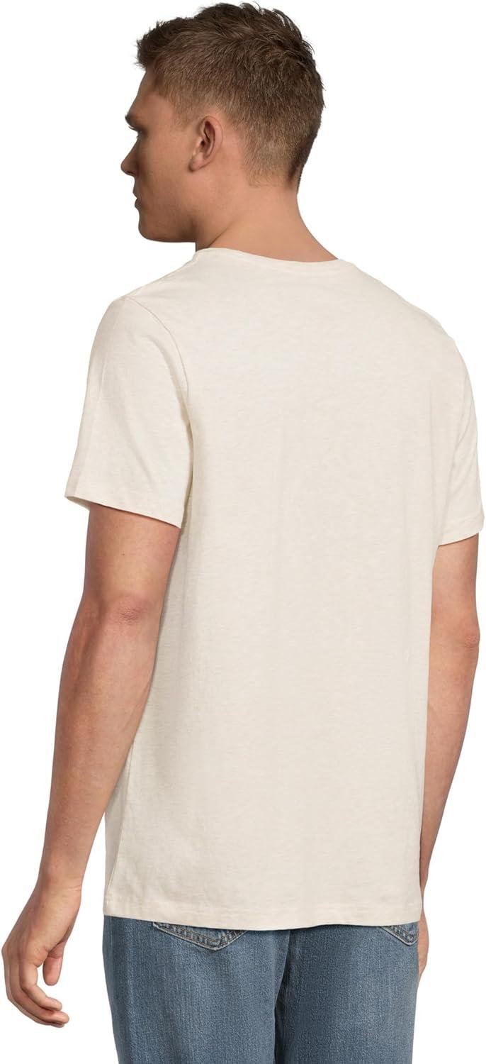 imageTommy Hilfiger TShirt Mens Crew Neck Tee Classic Fit Short Sleeve Solid ShirtOatmeal Heather