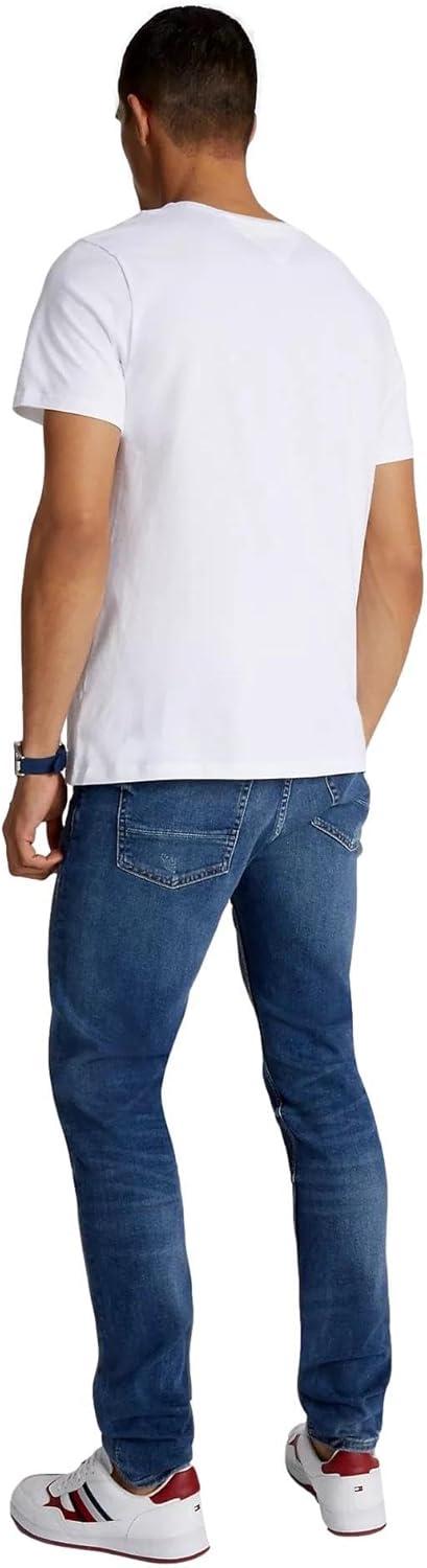 imageTommy Hilfiger TShirt Mens Crew Neck Tee Classic Fit Short Sleeve Solid ShirtOptic White