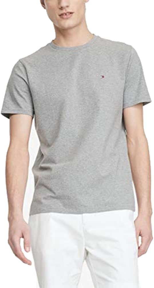 imageTommy Hilfiger TShirt Mens Crew Neck Tee Classic Fit Short Sleeve Solid ShirtSport Grey Heather