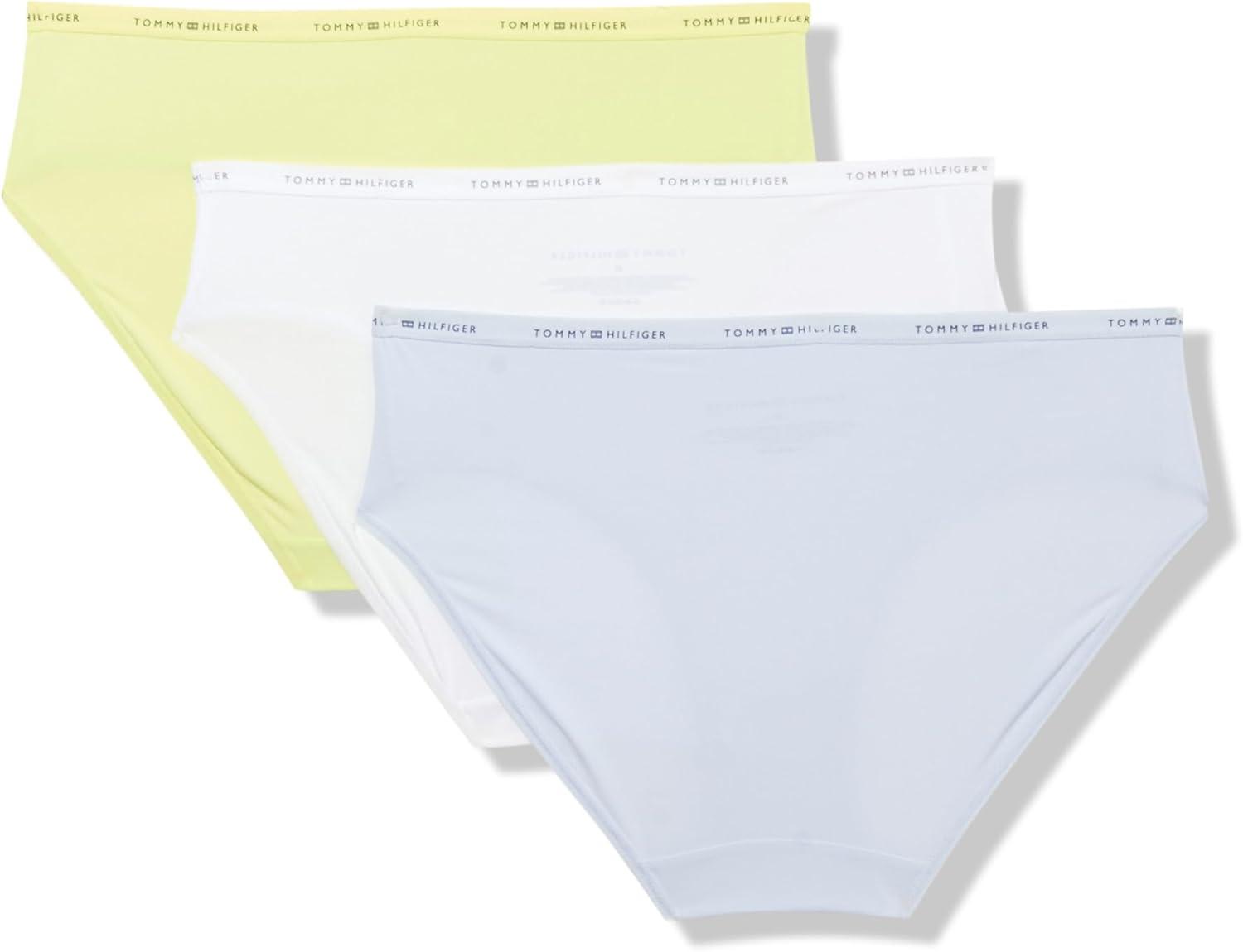 imageTommy Hilfiger Womens 3pk Micro BikiniSunny LimeBright WhiteHeather