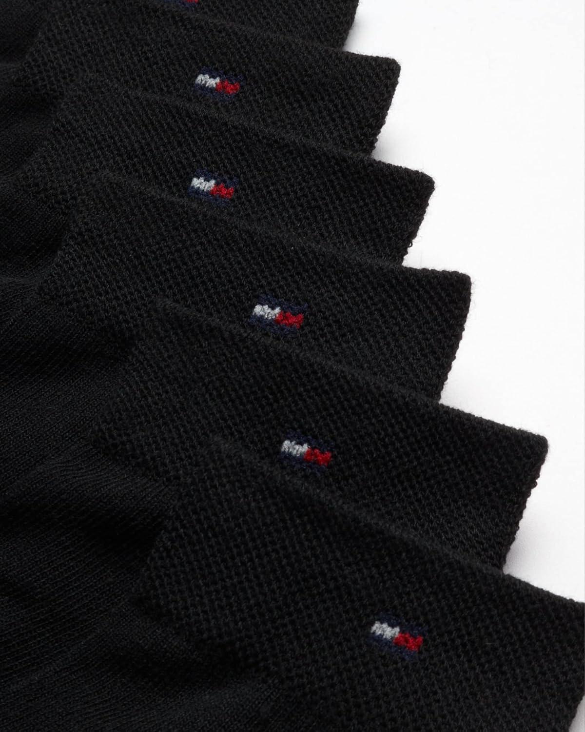 imageTommy Hilfiger Womens 6 Pack Flag Sport Cushion Short Crew SocksBlack Flag