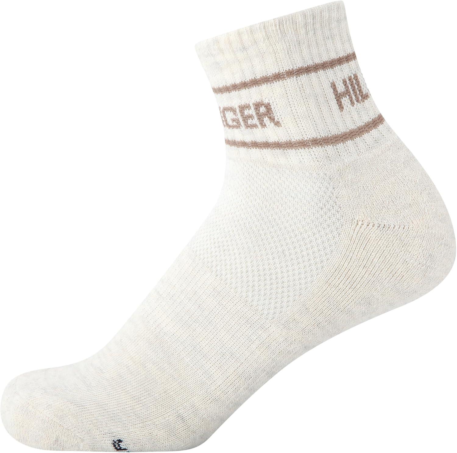 imageTommy Hilfiger Womens 6 Pack Flag Sport Cushion Short Crew SocksOatmeal Heather