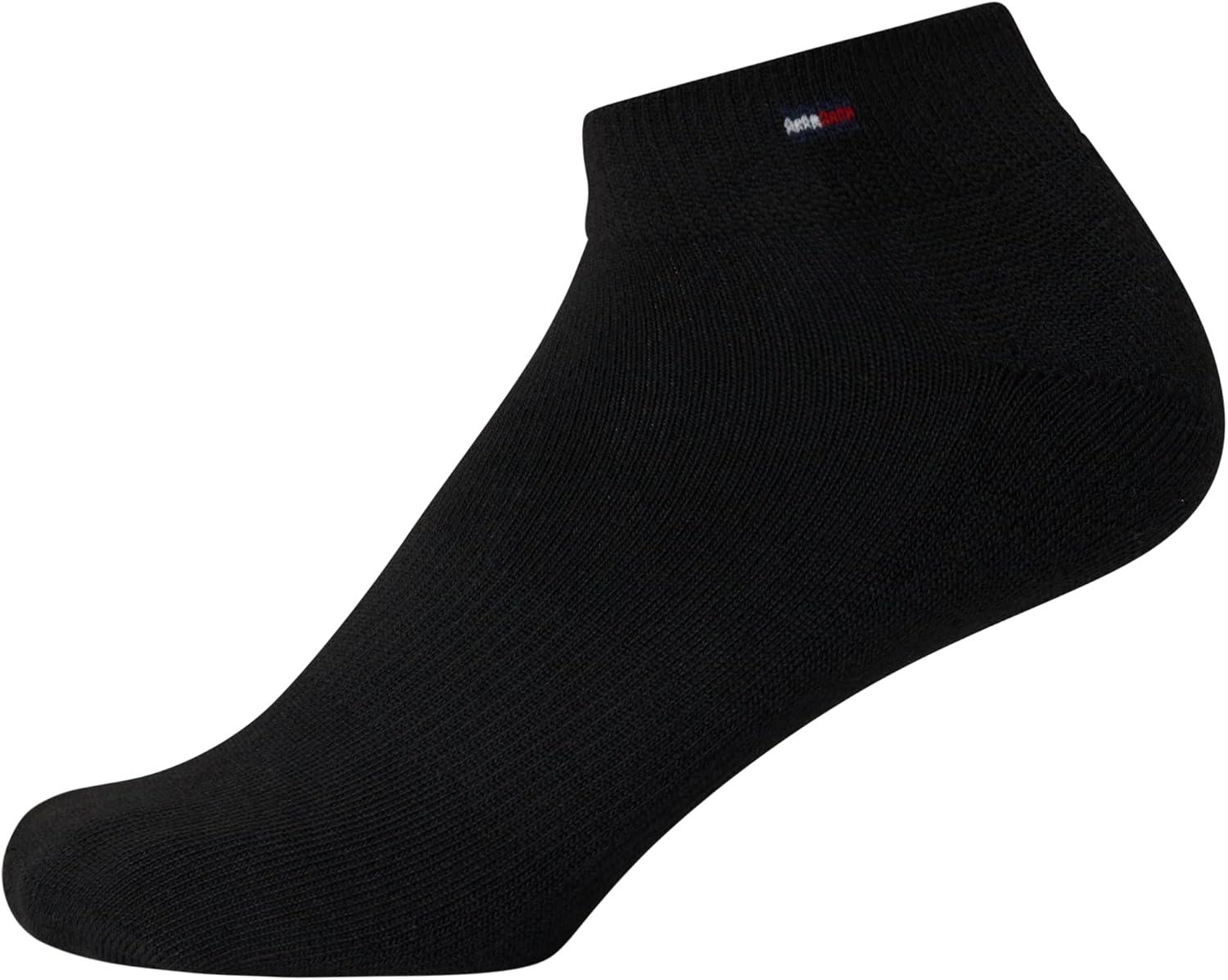imageTommy Hilfiger Womens 6 Pack Flag Sport Cushion Short Crew SocksPure Black