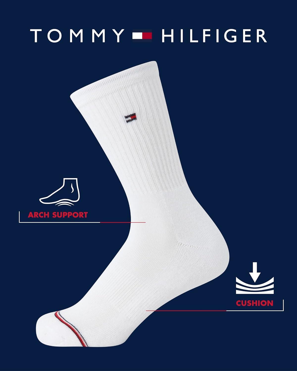 imageTommy Hilfiger Womens Crew Socks 4 Pack Moisture Wicking Breathable Athletic Casual Crew Socks for Women Sizes 410Rose Smoke Heather Assorted
