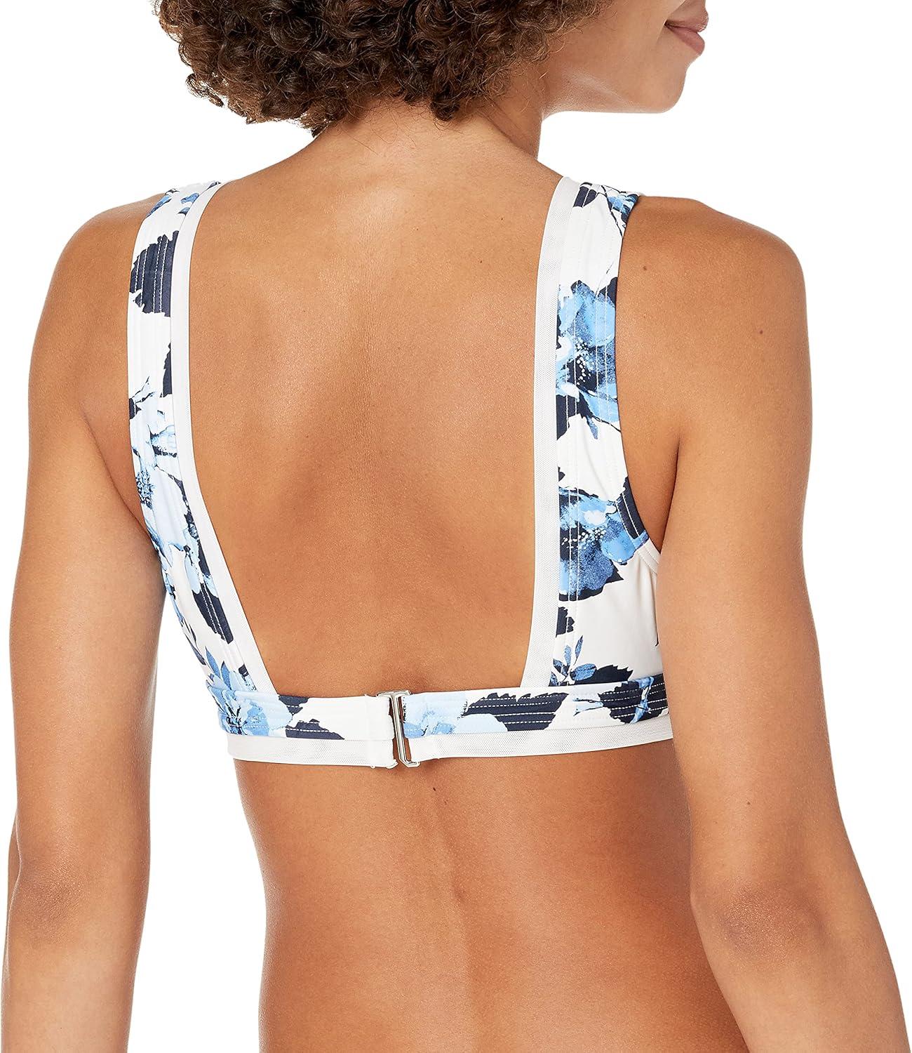 imageTommy Hilfiger Womens Full Coverage Triangle Bikini TopSoft White Multi