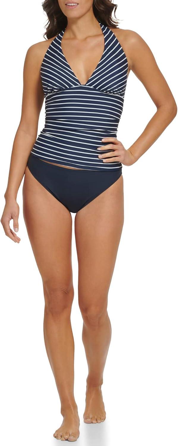 imageTommy Hilfiger Womens Halter Tankini TopSky Cap Navy