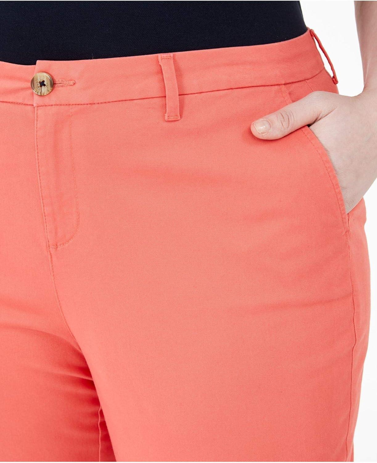 imageTommy Hilfiger Womens Hampton High Rise Casual Chino PantsCoralie