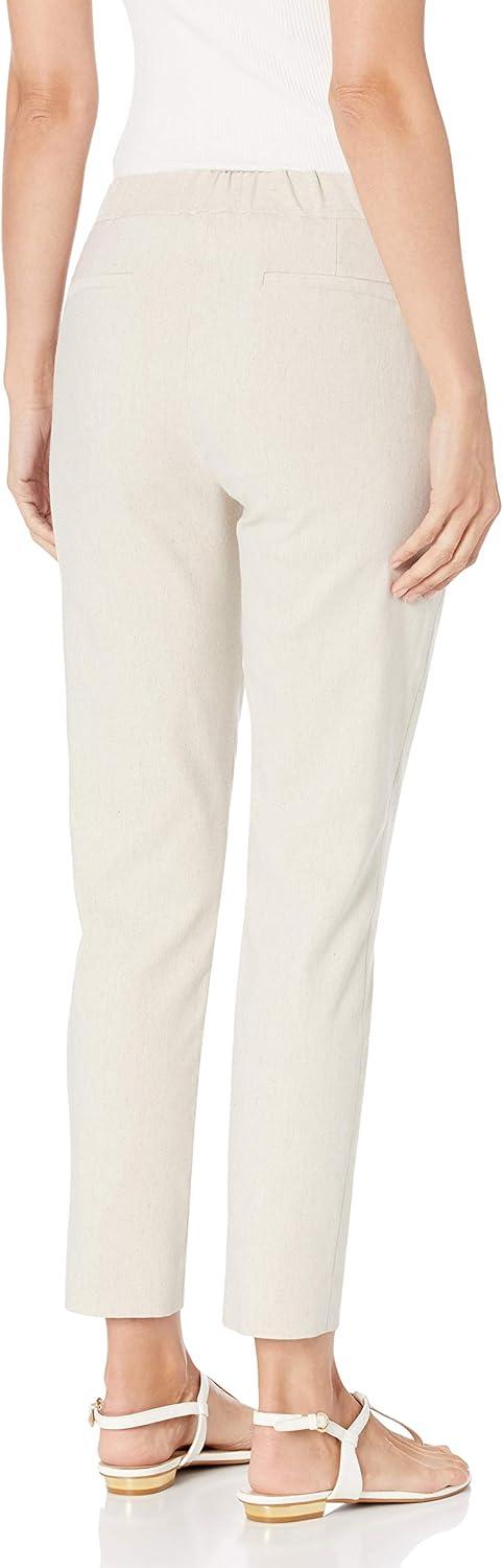 imageTommy Hilfiger Womens High Rise Houndstooth Ankle Casual Trouser PantsKhaki