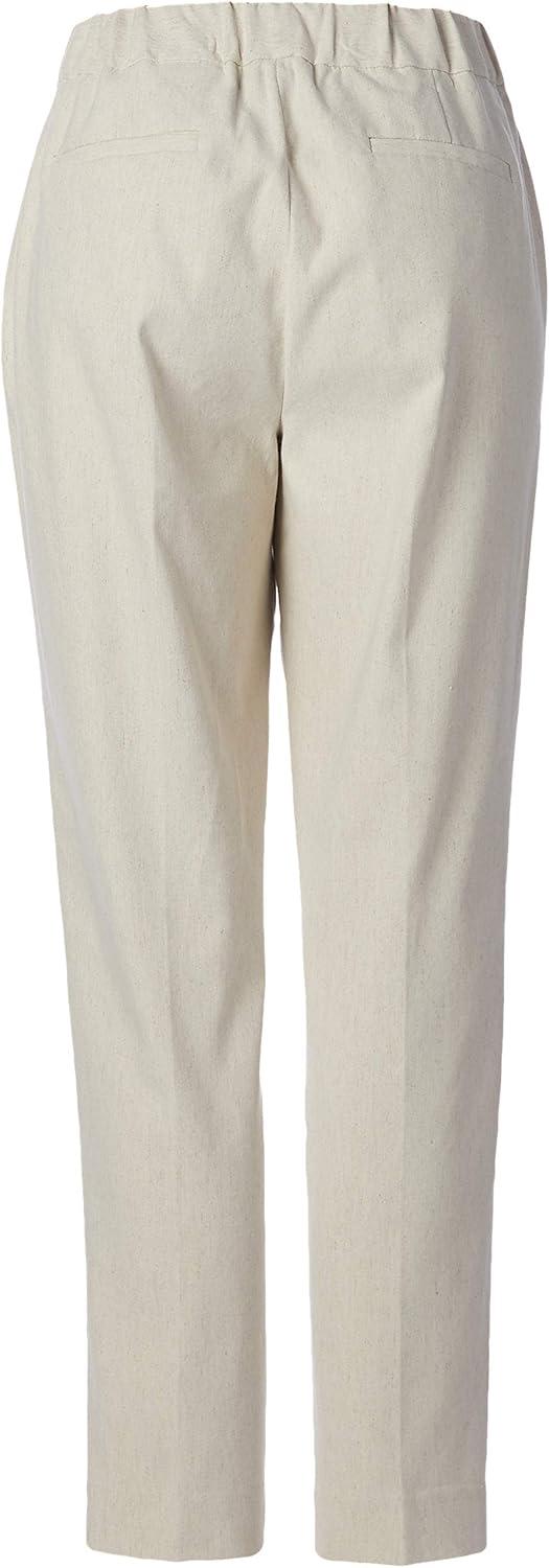 imageTommy Hilfiger Womens High Rise Houndstooth Ankle Casual Trouser PantsKhaki