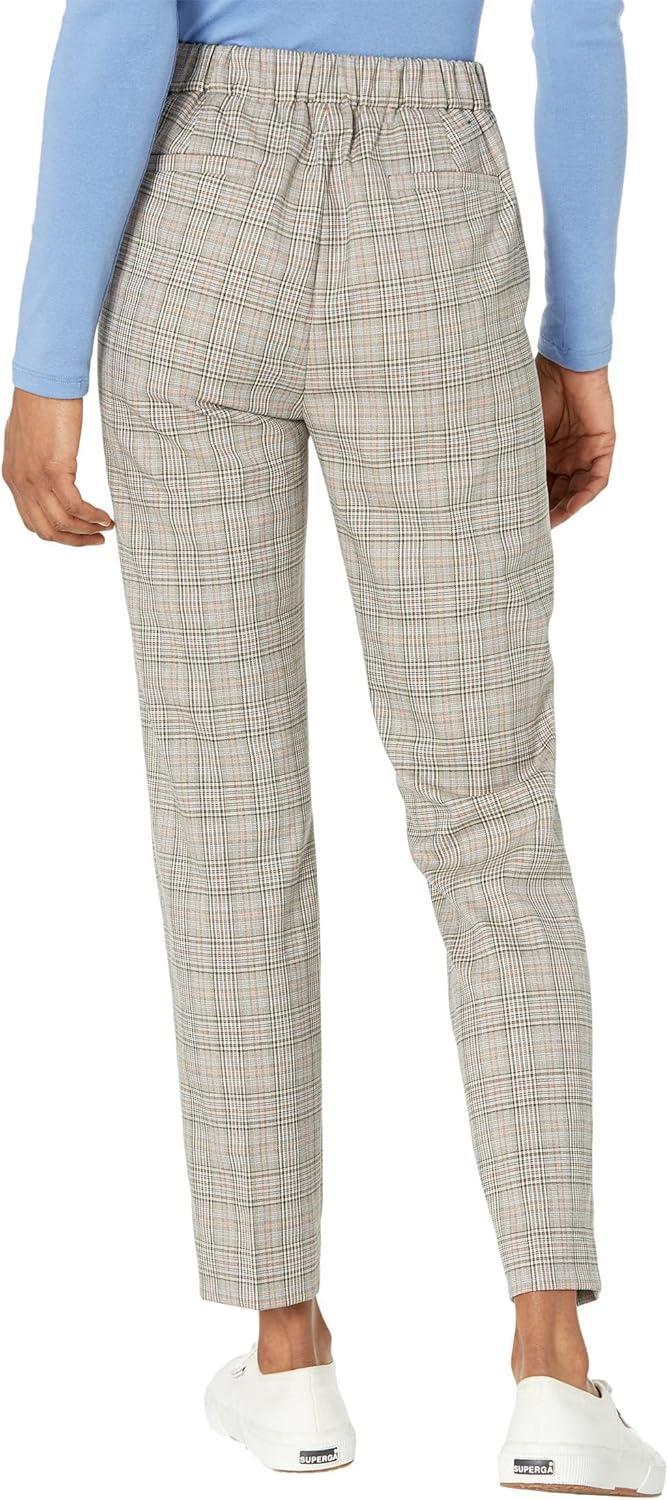 imageTommy Hilfiger Womens High Rise Houndstooth Ankle Casual Trouser PantsKhaki Multi