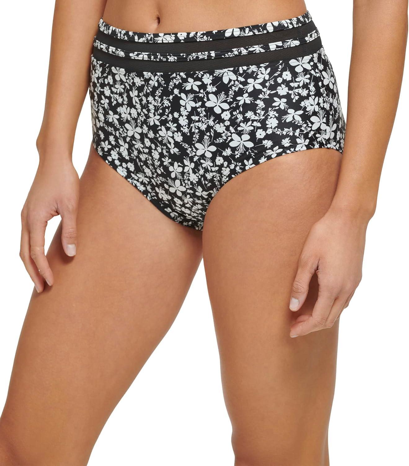 imageTommy Hilfiger Womens High Waisted Full Coverage Bikini BottomBlack