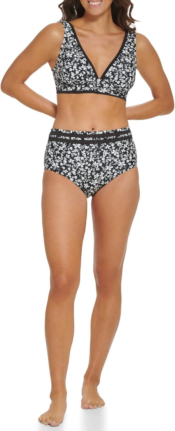 imageTommy Hilfiger Womens High Waisted Full Coverage Bikini BottomBlack
