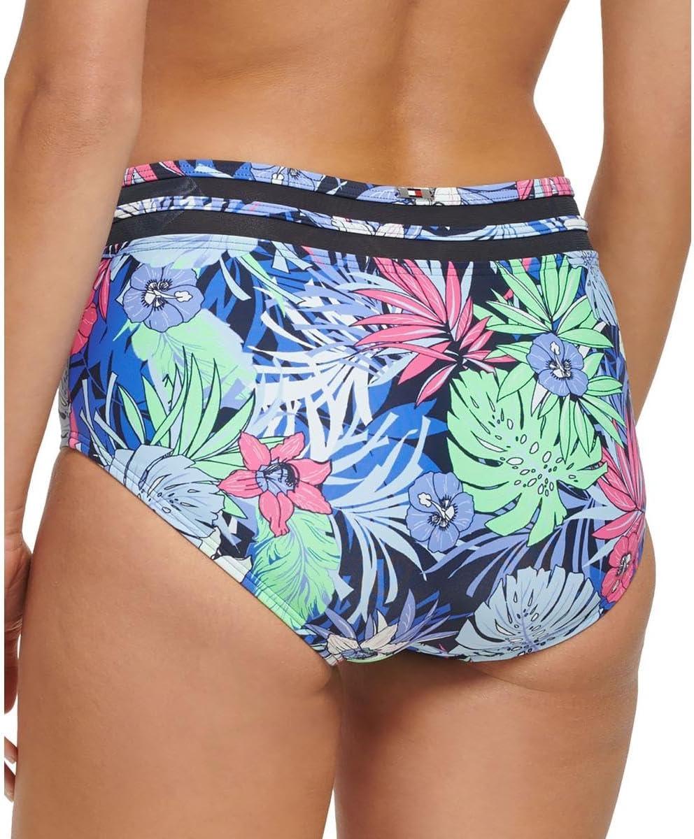 imageTommy Hilfiger Womens High Waisted Full Coverage Bikini BottomNeo Mint
