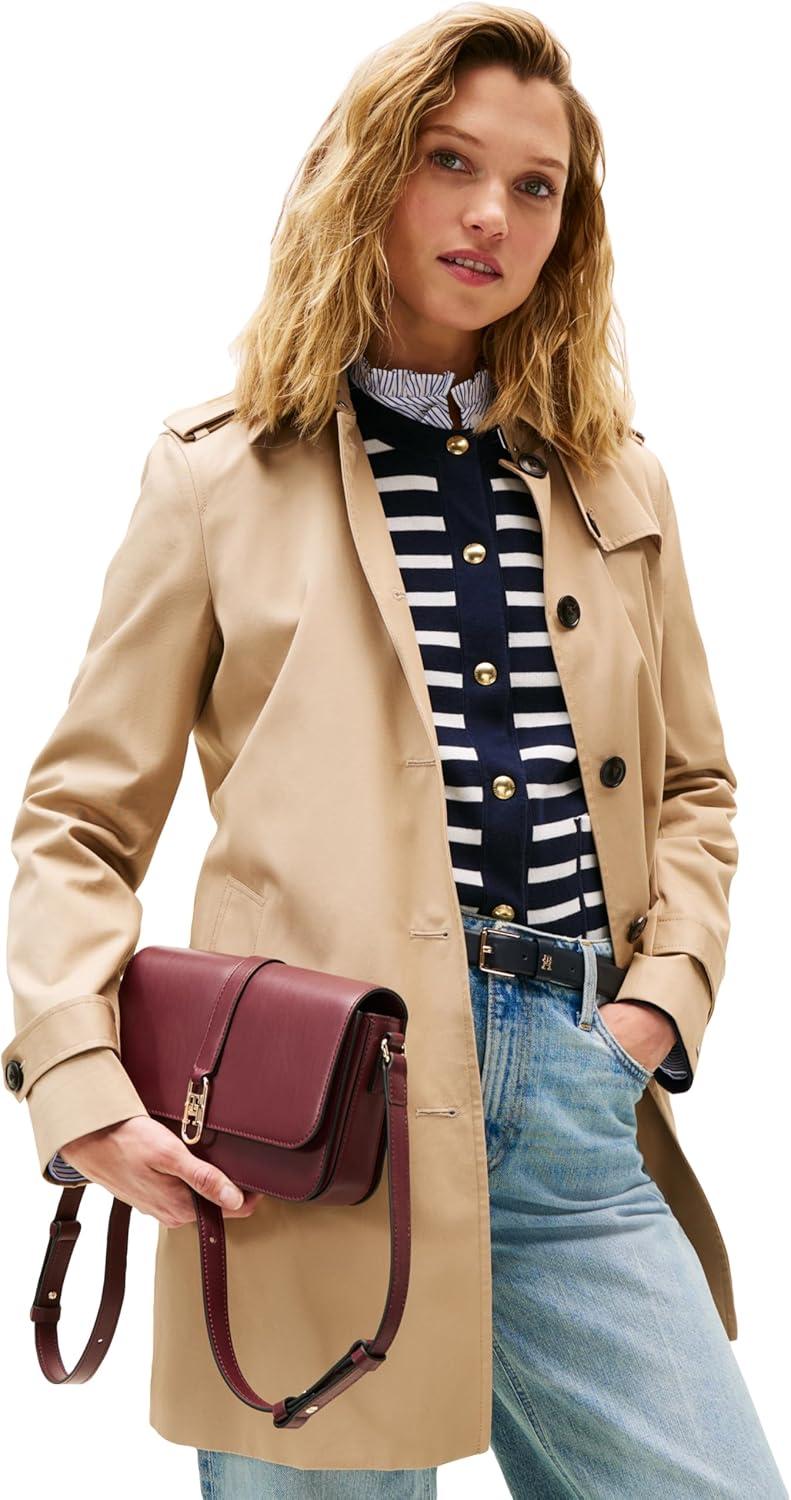 imageTommy Hilfiger Womens Libre Flap CrossbodyDeep Rouge