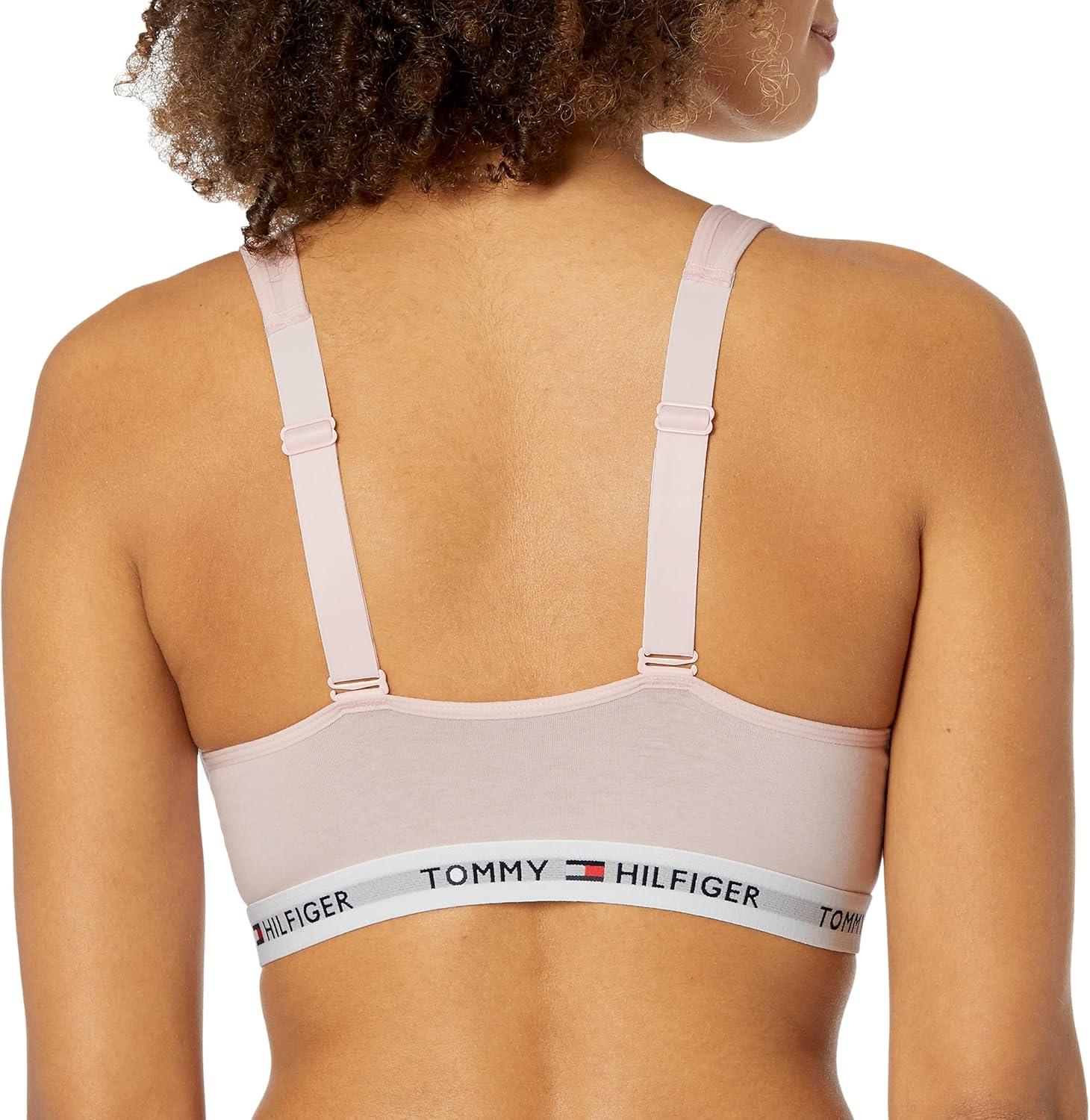 imageTommy Hilfiger Womens Light Lift Classic Cotton Bralette BraBlushing Bride