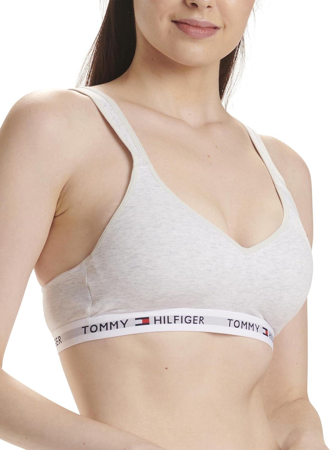 imageTommy Hilfiger Womens Light Lift Classic Cotton Bralette BraIce Grey Heather
