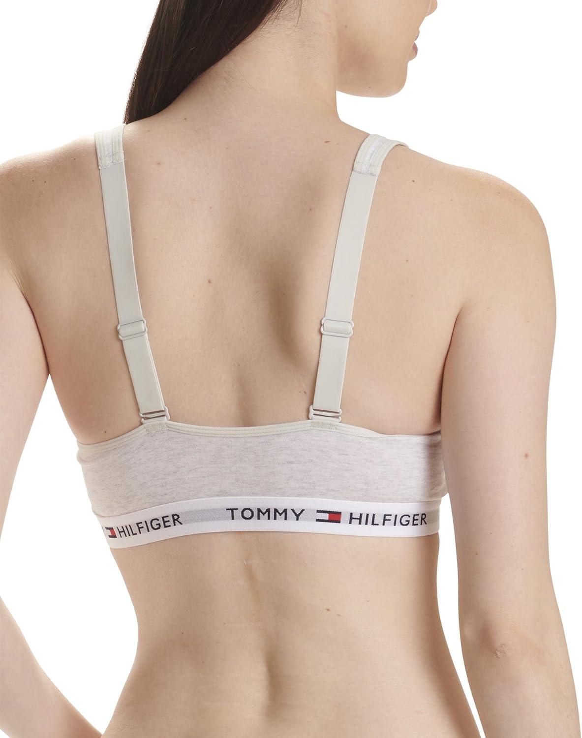 imageTommy Hilfiger Womens Light Lift Classic Cotton Bralette BraIce Grey Heather