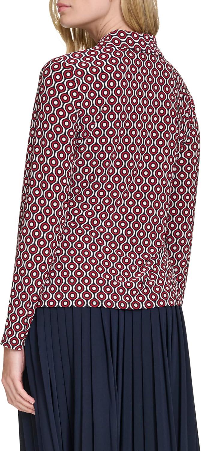 imageTommy Hilfiger Womens Long Sleeve Collared Button Front TopMidnight Multi