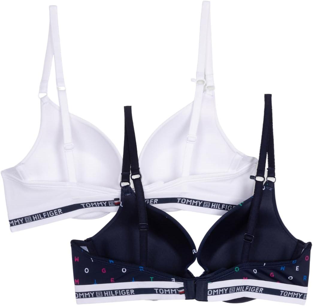 imageTommy Hilfiger Womens Microfiber Pushup Bra with Underwire 2PackAllovrtmmyscBw