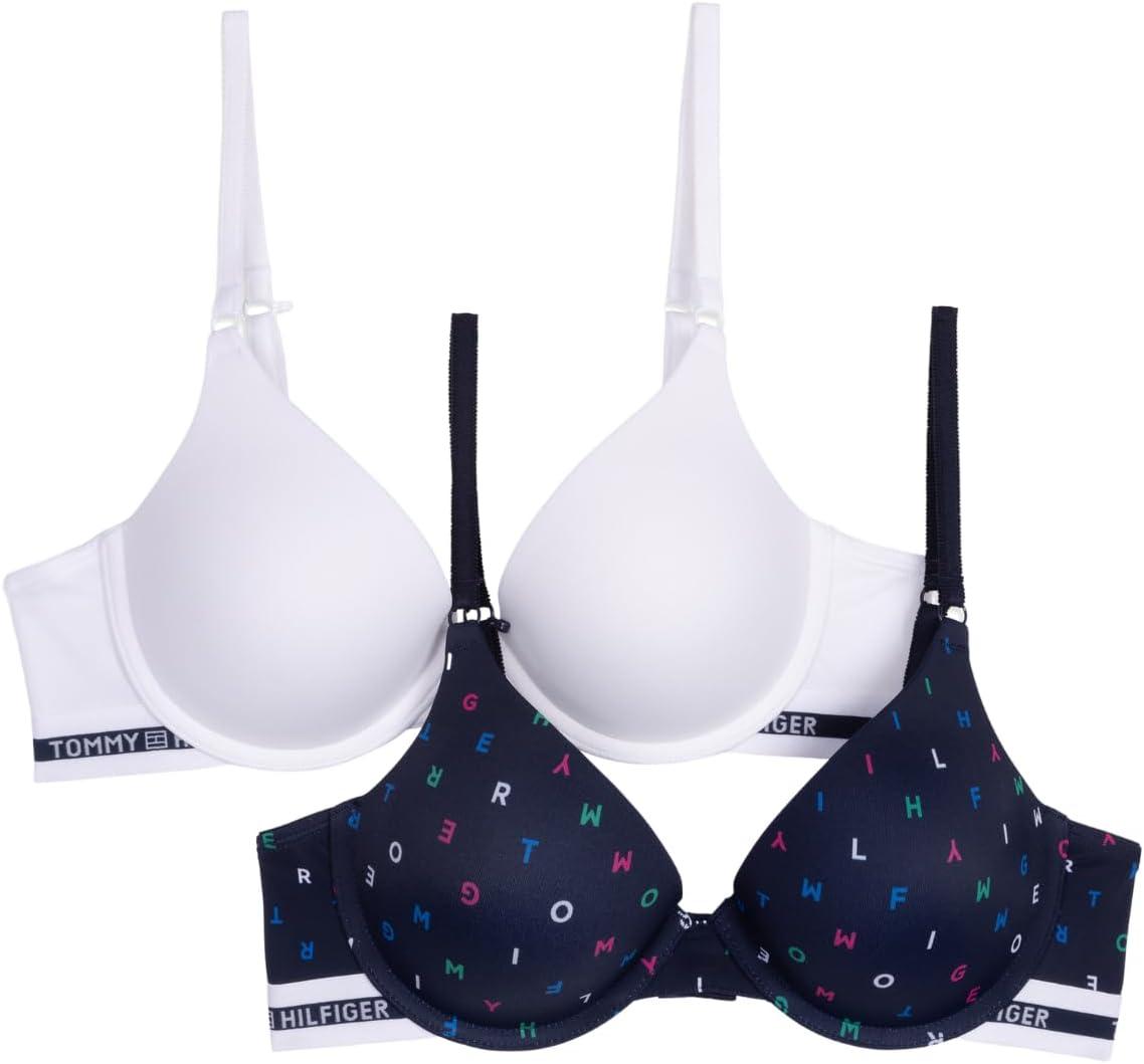 imageTommy Hilfiger Womens Microfiber Pushup Bra with Underwire 2PackAllovrtmmyscBw