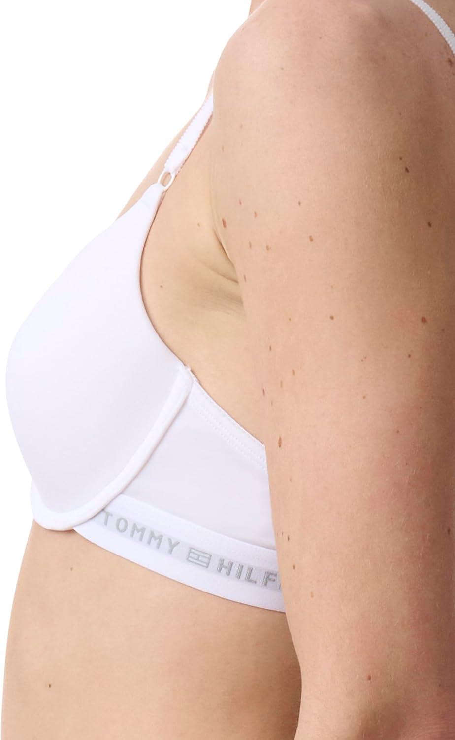 imageTommy Hilfiger Womens Microfiber Pushup Bra with Underwire 2PackBright White Black