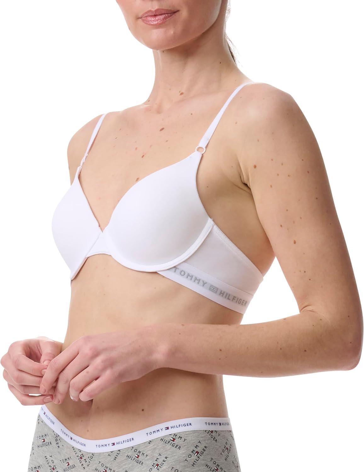 imageTommy Hilfiger Womens Microfiber Pushup Bra with Underwire 2PackBright White Black