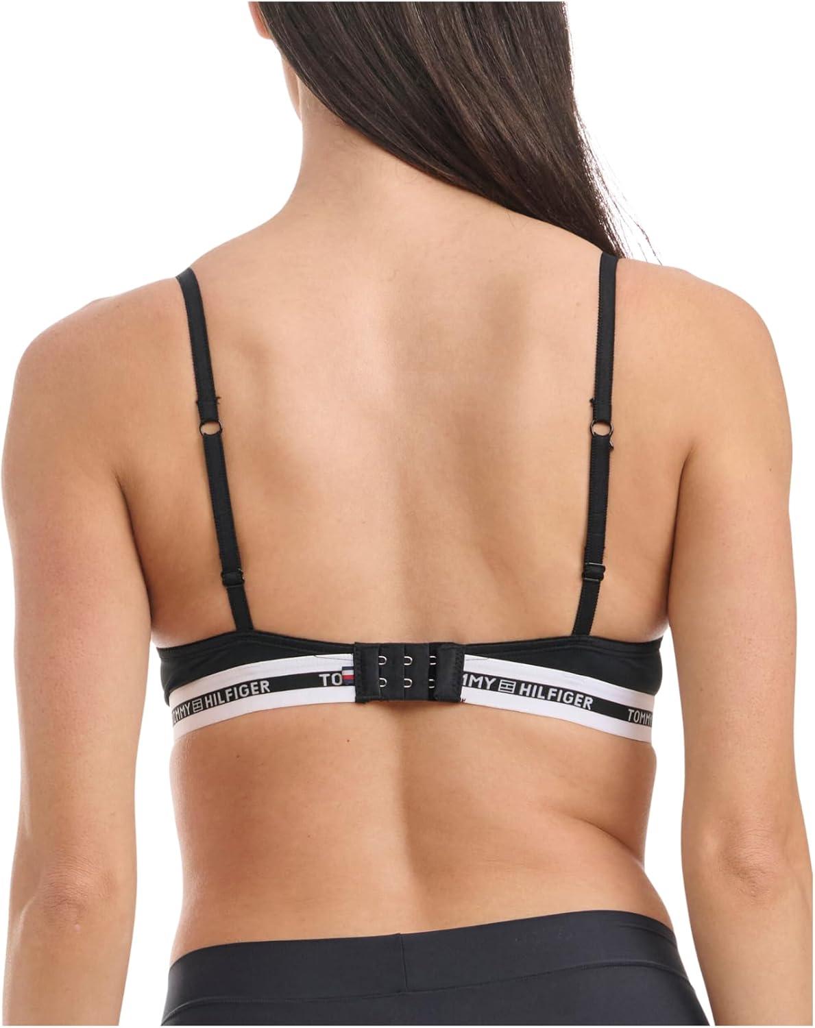 imageTommy Hilfiger Womens Microfiber Pushup Bra with Underwire 2PackBrightwhiteBlack