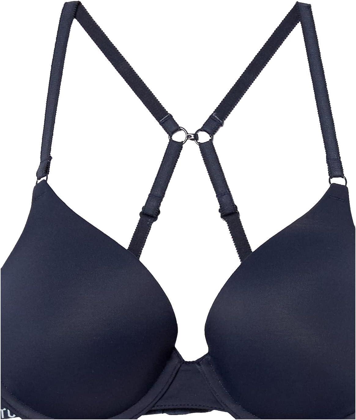 imageTommy Hilfiger Womens Microfiber Pushup Bra with Underwire 2PackHeather Grey Navy Blazer